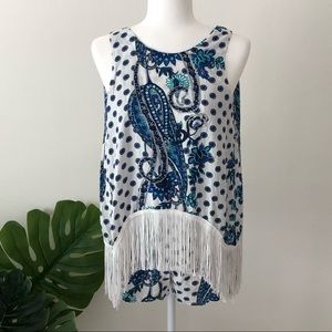 Polka Dot Fringe Romper Size 10
